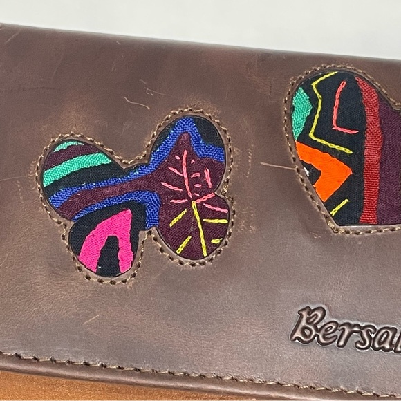 Rare Beker by Bersall women’s wallet. cloth insert front. Used. See pictures - Picture 2 of 10